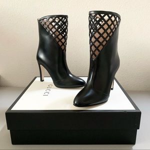 Gucci black leather boots
